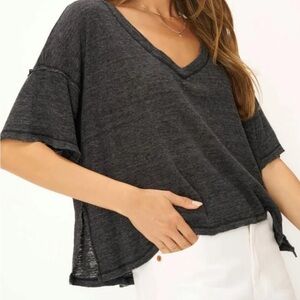 Project Social T Dark Gray V-Neck Tee